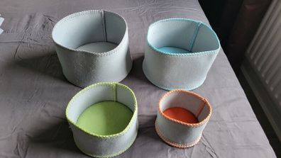 Set of Felt containers