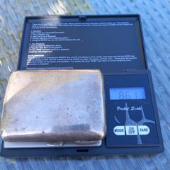 Stamped sterling silver case 86.11g, gilt, 1880, D18 free reg post