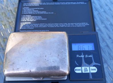 Stamped sterling silver case 86.11g, gilt, 1880, D18 free reg post