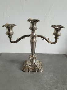 Antique silverplate candleabra
