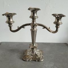 Antique silverplate candleabra