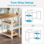 Office Desk with Monitor Stand,100cm Computer Desk with Reversible Storage Shelves,Study Desk for Home and Small Spaces,Oak Image 6