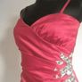 satin look dress with crystals Sizes available s and m Image 2