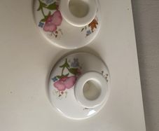 Wedgwood candle holders beautiful in meadow Sweet pattern