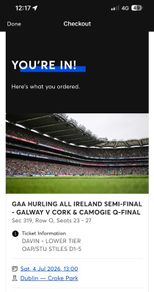 Galway v Cork Semi Final