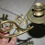 Two Pairs of  Vintage, French, brass wall or piano candle holders L-7,4" Image 6