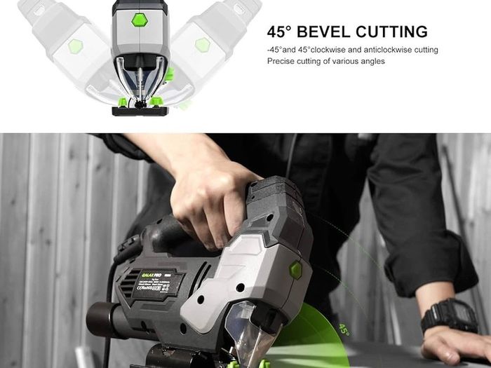 SALE 800W 3000 SPM Jig Saw Tool, Max 45 Degree Bevel Cutting Angle, 6 Adjustable Speeds, 4-Position Orbital Action,Laser Guide, Max Cutting Capacity: 100mm Wood, 10mm Metal