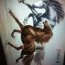 Hand Painting ceramic Horse picture Image 3