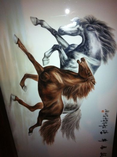 Hand Painting ceramic Horse picture