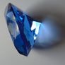 Blue faceted glass paperweight, Ornament, Home decor, Gift, Paperweight Image 2