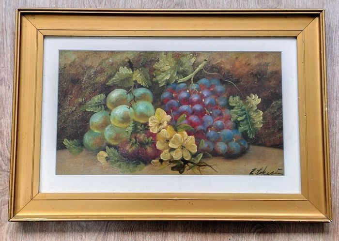 Still Life Oil Painting of Fruit and Flowers