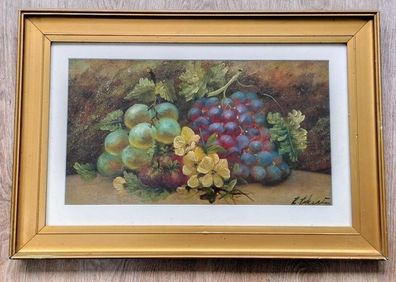 Oil painting of Still Life, Fruit and Flowers