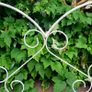 Vintage wrought iron garden bench Image 2
