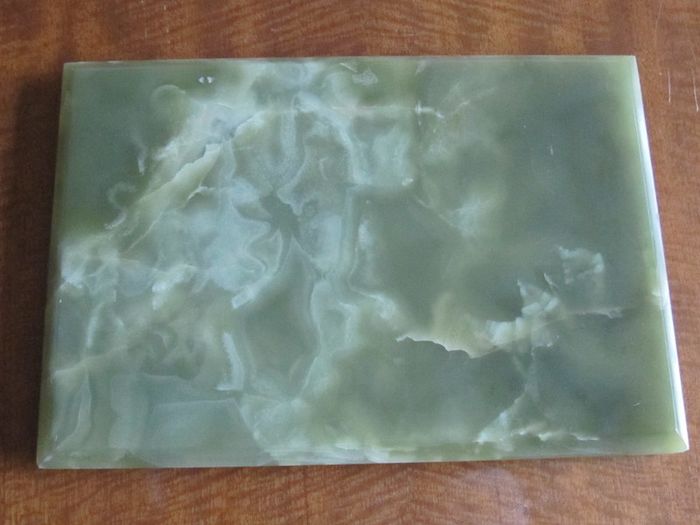 Unique Rare Brazilian Dark Green Onyx Plinth / Base