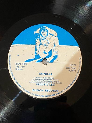 Peggy's Leg  Grinilla Original  12' Vinyl 1973 with lyric sheet