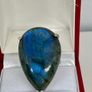Labradorite Solitaire Ring in Platinum Overlay Sterling Silver Image 4