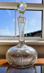 Victorian period ships crystal decanter