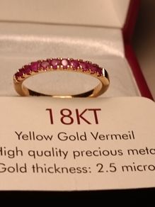 18k Vermeil Sterling Silver Ruby Ring