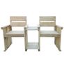 2 Seater Garden Bench 150 cm Impregnated Pinewood Image 4