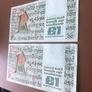 Two irish one pound punt notes Image 5