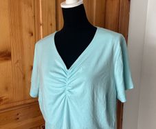 Riona Stone Ladies turquoise short sleeve top plus size new