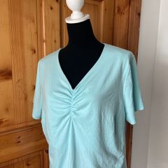 Riona Stone Ladies turquoise short sleeve top plus size new