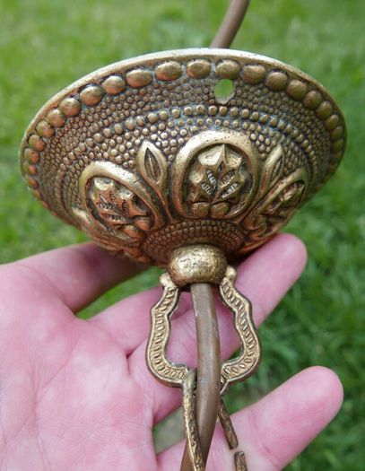 Vintage Solid Bronze Colonial Williamsburg Style Chandeliers, set of 2