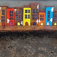 Rustic quirkytown floating shelf