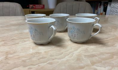 5 Porcelain Coffee cups