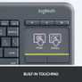 Keyboard, Logitech K400 Plus Wireless Touch TV Keyboard With Easy Media Control and Built-in Touchpad, new, unopened. Image 5