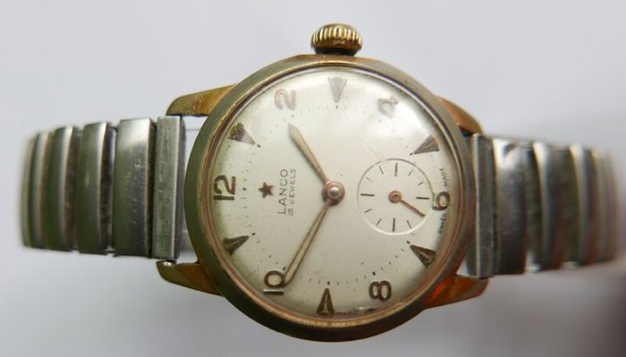 Vintage Lanco Mechanical Watch  Men's Watch Vintage SWISS Made Lanco 320 (works well and keeps time)