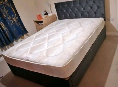 New Stylish single ,Double 4ft, 4ft6, King 5ft And 6ft Superking Sizes Divan Beds Instock. Drawers And Optional Tufted Mattresses Available. Free Delivery