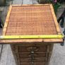 Solid wood bamboo and rattan weave 4 drawer chest of drawers Image 4