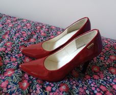 Red high heel shoes - size 35