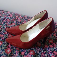Red high heel shoes - size 35