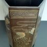 Antique Asian Paper Mache Container With Gilt Imagery Image 2