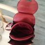 Deep Red Leather Backpack Image 7