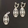 Stunning matching earrings and pendant jewellery set Image 9