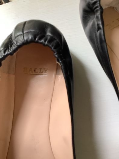 Bally leather ballet pumps, as new, UK 6