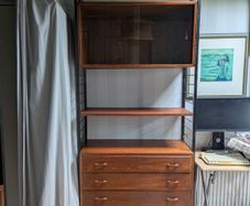 Vintage ladderax storage wall unit
