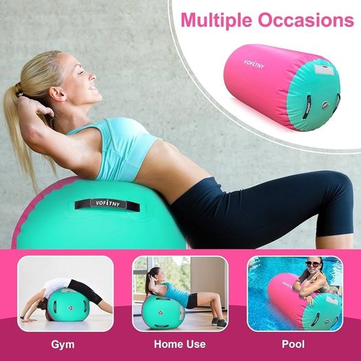 Gymnastics Tumbling Equipment Air Barrel Inflatable Octagon Tumbler Roller Back-bend Trainer Chearleeding Mat Without Pump