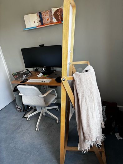 Ikea Ikornnes Floor Mirror: Ash