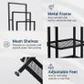 Free Standing Towel Rail, Towel Stand with 2 Storage Shelves, 3 Tier Towel Rack Free Standing, Freestanding Towel Rail for Bathroom & Bedroom, Black Image 5