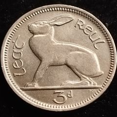 Ireland - 1968 - 3 Pence - Hare - KM.12a - UNC - [238]