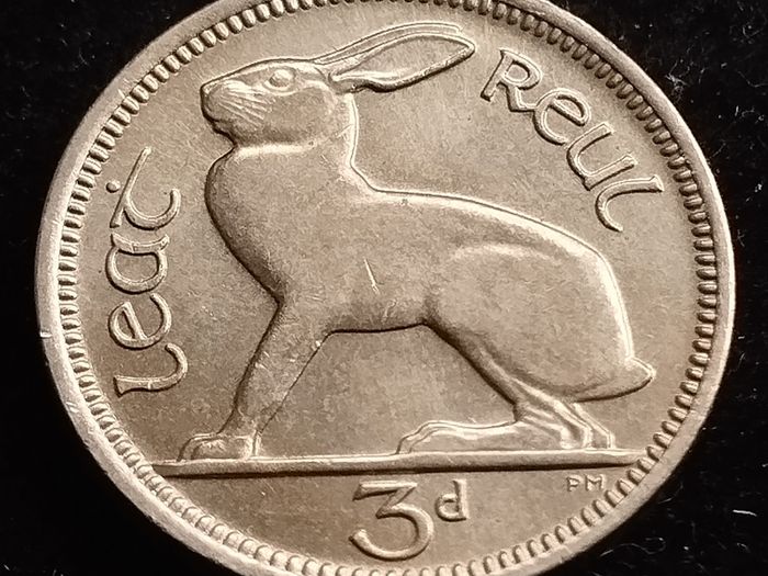 Ireland - 1968 - 3 Pence - Hare - KM.12a - UNC - [239]