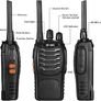 2Pcs Walkie Talkies Rechargeable, Walkie Talkies for Adults Professional Long Range 16CH Two Way Radio, Supports Hand Free VOX Function with LED Light Earpieces for Outdoor, Image 3