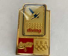Coca Cola Diving USA Olympic pin