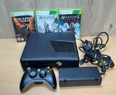 Xbox 360S 4GB Console Bundle + Controller + HDMI +Power+ 3 Games
