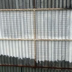 6 wire plant holders and 2 lawn plant protectors