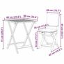 Bistro Set 3 pcs Brown Solid acacia wood Image 6